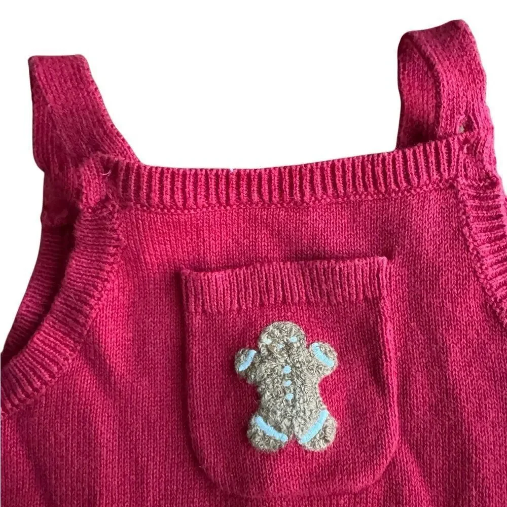 Carters Baby Boy Gingerbread Holiday Overalls in Red Size 12 Months